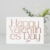 プレミアムモダンバレンタインデー赤面ピガーリーンク 箔シーズンカード (立ち正面)