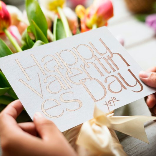 プレミアムモダンバレンタインデー赤面ピガーリーンク 箔シーズンカード