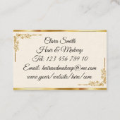 プレミアムモノグラムブラック金ゴールドスパークルビジネスカード 名刺 (裏面)