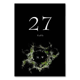 プレミアムユーカリリースエレガントモノグラム結婚ズ テーブルナンバー