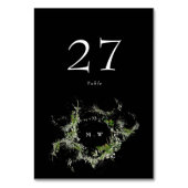 プレミアムユーカリリースエレガントモノグラム結婚ズ テーブルナンバー (裏面)