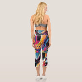 プレミアムヨガパンツ – ストレッチ、快適 カプリレギンス (裏面)