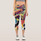 プレミアムヨガパンツ – ストレッチ、快適 カプリレギンス (正面)