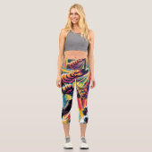 プレミアムヨガパンツ – ストレッチ、快適 カプリレギンス (正面)