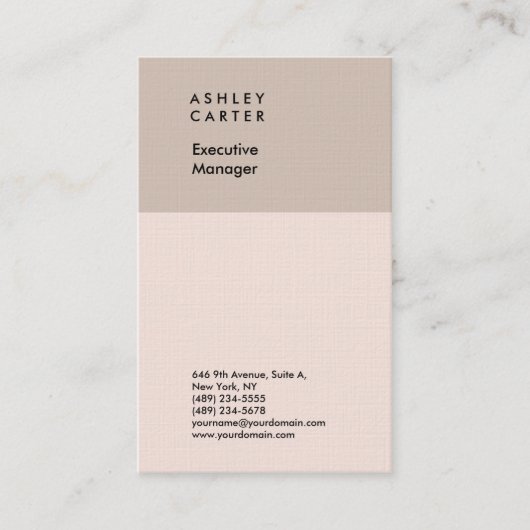 プレミアムリネンエレガントプレーンミニマル 名刺 (正面)