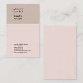 プレミアムリネンエレガントプレーンミニマル 名刺 (正面/裏面)