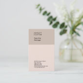 プレミアムリネンエレガントプレーンミニマル 名刺 (スタンド正面)