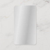 プレミアムリネンシルバーグミニマリストモダンレッド 名刺 (裏面)