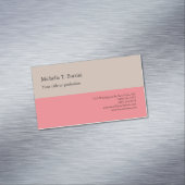 プレミアムリネンプレインミニマリストシンプルパステルカラー マグネット名刺 (インサイチュ)