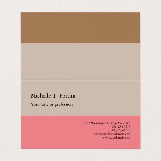 プレミアムリネンプレインミニマリストシンプルパステルカラー 名刺 (外部フラット)