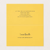 プレミアムリネンプロフェッショナルモダンイエロー 名刺 (外部フラット)