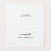 プレミアムリネンプロフェッショナルモダンミニマリストプレーン 名刺 (外部フラット)