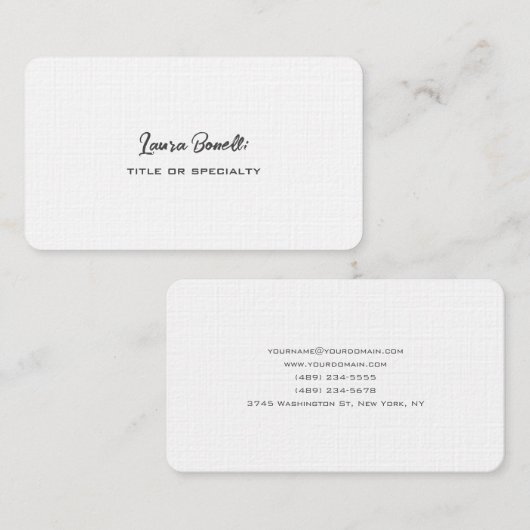 プレミアムリネンプロフェッショナル モダン 名刺 (正面/裏面)