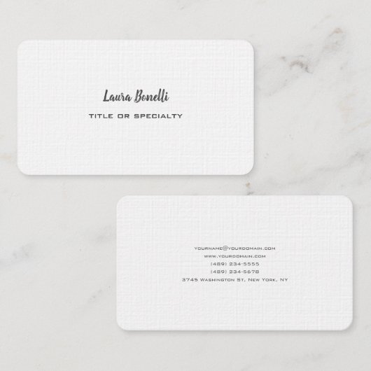 プレミアムリネンプロフェッショナル モダン 名刺 (正面/裏面)