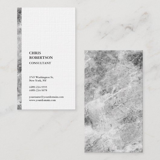 プレミアムリネンミニマルモダンリスト 名刺 (正面/裏面)