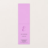 プレミアムリネンモノグラムイニシャルオーキッド&薄紫 名刺 (外部フラット)