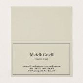 プレミアムリネンユニークプロフェッショナルクラシカルシンプル 名刺 (外部フラット)