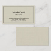 プレミアムリネンユニークプロフェッショナルクラシカルシンプル 名刺 (正面/裏面)