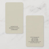 プレミアムリネンラウンドコーナーミニマエレガントリスト 名刺 (正面/裏面)