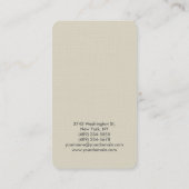プレミアムリネンラウンドコーナーミニマエレガントリスト 名刺 (裏面)