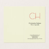 プレミアムリネンレッドトレンディーモノグラム 名刺 (外部フラット)