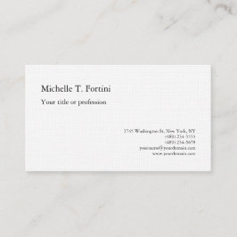 プレミアムリネン白黒プレインミニマルシンプルリスト 名刺