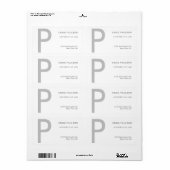 プレミアムリネン モノグラム 弁護士 現代 ラベル (フルシート)