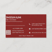 プレミアムレッドビジネスカード 名刺 (裏面)