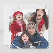 プレミアムレッドフェイクフォイルオーナメントフォトバック幸せ シーズンカード (裏面)