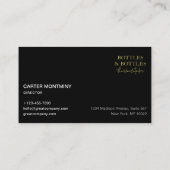 プレミアムワイン小売業者の名刺 コーリングカード (裏面)