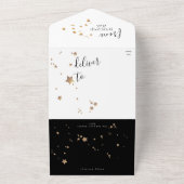 プレミアム写真数々の星空のナイトクリスマス オールインワン招待状 (外側)