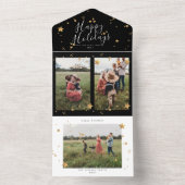 プレミアム写真数々の星空のナイトクリスマス オールインワン招待状 (内側)