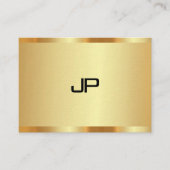 プレミアム厚モダンエレガントフェイク金ゴールドモノグラム 名刺 (正面)