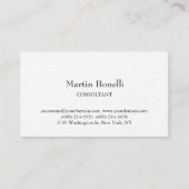 プレミアム厚ユニーククラシカルシンプル白 名刺 (正面)