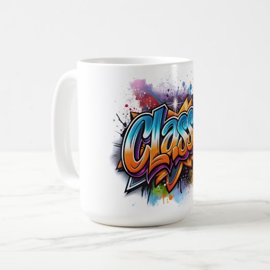 プレミアム品質メンズ コーヒーマグカップ (正面左)