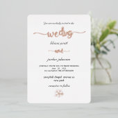 プレミアム実在金ゴールドエレガントモノグラムホワイトフォイルInv 箔招待状 (立ち正面)