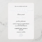 プレミアム実在金ゴールドエレガントモノグラムホワイトフォイルInv 箔招待状 (正面)
