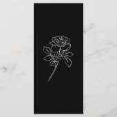 プレミアム白黒フランスのバラのメ結婚ニュー メニュー (裏面)