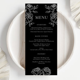 プレミアム白黒フランスのバラのメ結婚ニュー メニュー