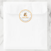 プレミアム純蜂蜜の瓶ラベル | テーラードカスタム ラウンドシール (バッグ)