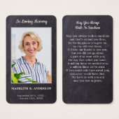 プレミアム素朴フォト悔やみや弔慰メモリアル祈りの言葉カード (正面&裏面)