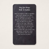 プレミアム素朴フォト悔やみや弔慰メモリアル祈りの言葉カード (裏面)