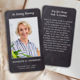 プレミアム素朴フォト悔やみや弔慰メモリアル祈りの言葉カード