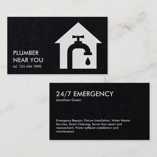 プレミアム給排水衛生設備 名刺 (正面/裏面)