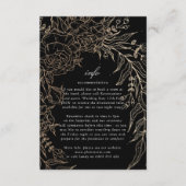 プレミアム編集可能金ゴールドフローラ結婚リース エンクロージャーカード (正面)