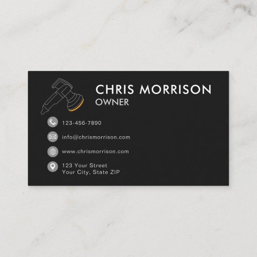 プレミアム自動スパ車の詳細とクリーニング 名刺 (裏面)