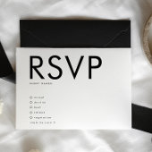 プレミアム超モダンビッはっきりしたク・ミニマル結婚リスト 出欠カード