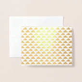 プレミアム金ゴールドまたはシルバークラウドパターン 箔カード (封筒付き正面)