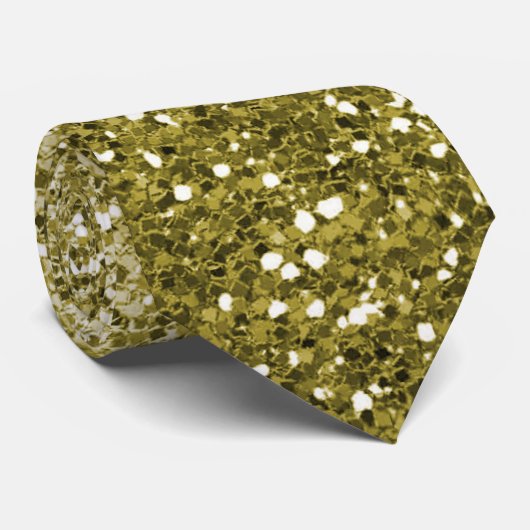 プレミアム金ゴールドグラデーショングリッターネックタイ ネクタイ (ロール)