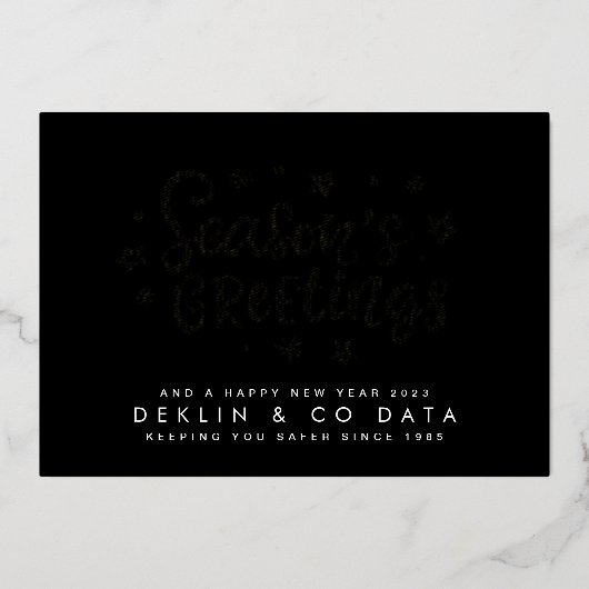 プレミアム金ゴールド圧縮季節のごあいさつ 企業の 箔シーズンカード (正面)